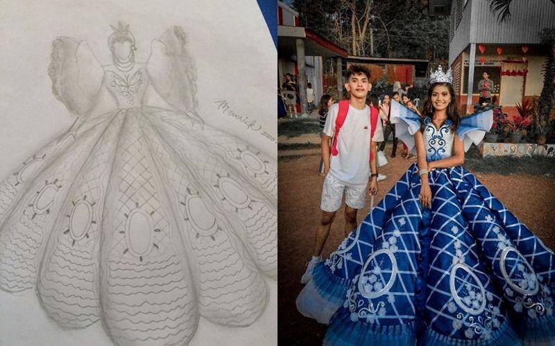 Tak Punya Uang untuk Prom Night, Desain Busana Cewek Ini Bikin Melongo