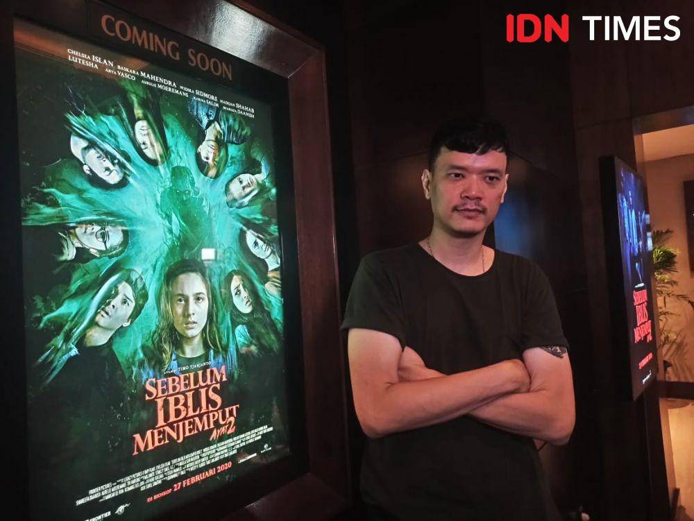 Timo Tjahjanto saat screening dan preskon film Sebelum Iblis Menjemput Ayat 2 di Senayan City, Jakarta, pada Jumat (21/2). IDN Times/Erfah Nanda