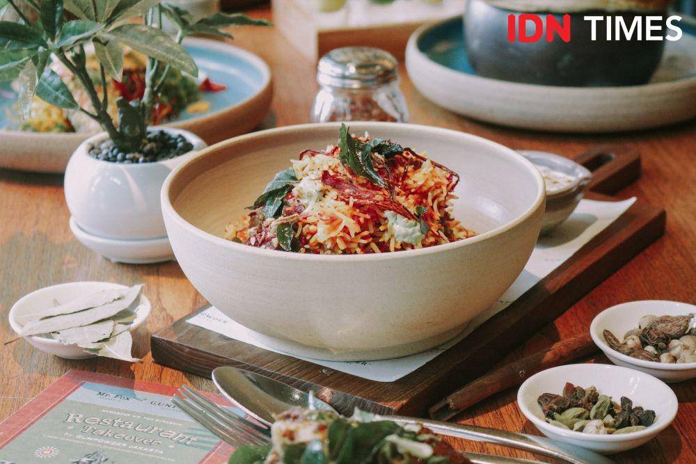 Masakan khas India pada acara Mr. Fox Surabaya x Gunpowder di Mr. Fox, Tunjungan Plaza 5 (21/2). IDN Times/Prila Arofani