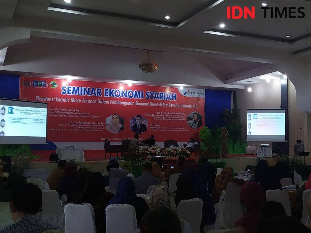 kegiatan Eksistensi Islamic Micro Finance Dalam Pembangunan Ekonomi Umat di Era Revolusi Industri 4.0, di Gedung Patra Ogan Pertamina Plaju, Senin (24/2) (IDN Times/Feny Maulia Agustin)