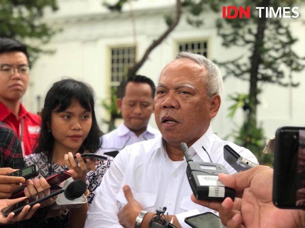 Menteri PUPR Basuki Hadimuldjono, di Kompleks Istana Negara, Jakarta Pusat, Selasa 25 Februari 2020 (IDN Times/Teatrika Handiko Putri)