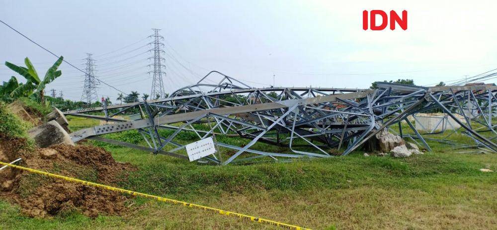 Penampakan SUTET ambruk di Rembang. Dok PLN Jateng