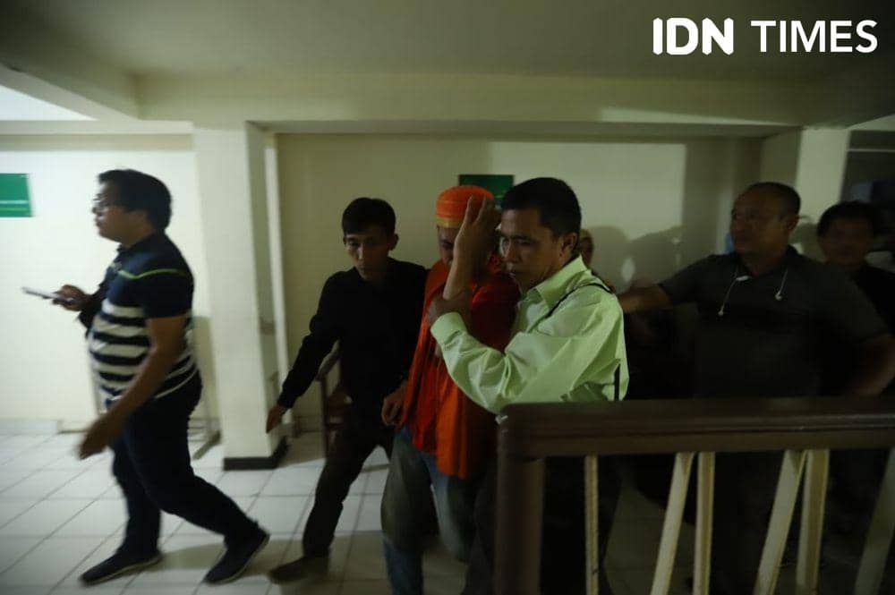 Terdakwa Obby Mewek saat Divonis Hakim PN Palembang 7 Tahun Penjara