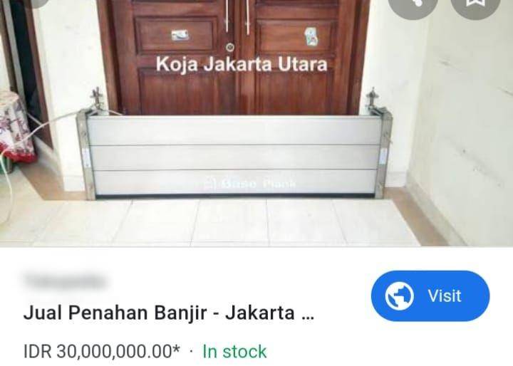 Harga alat penahan banjir (Google)