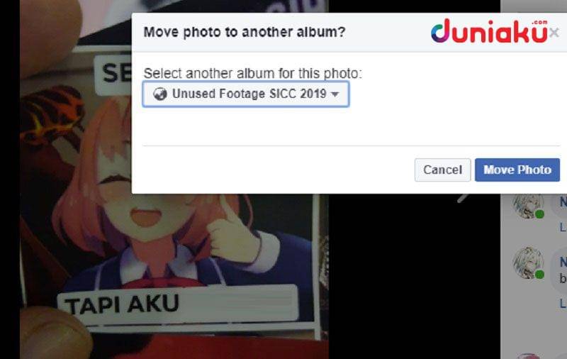 Pindah album foto Facebook. duniaku.com/Adhitya Daniel