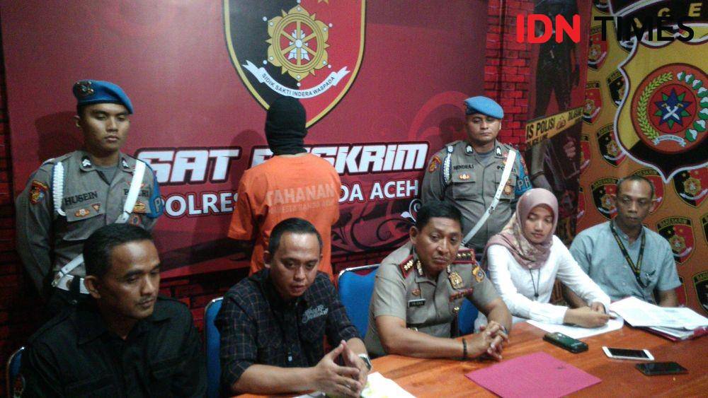 Konferensi pers di Polresta Banda Aceh (IDN Times/Saifullah)