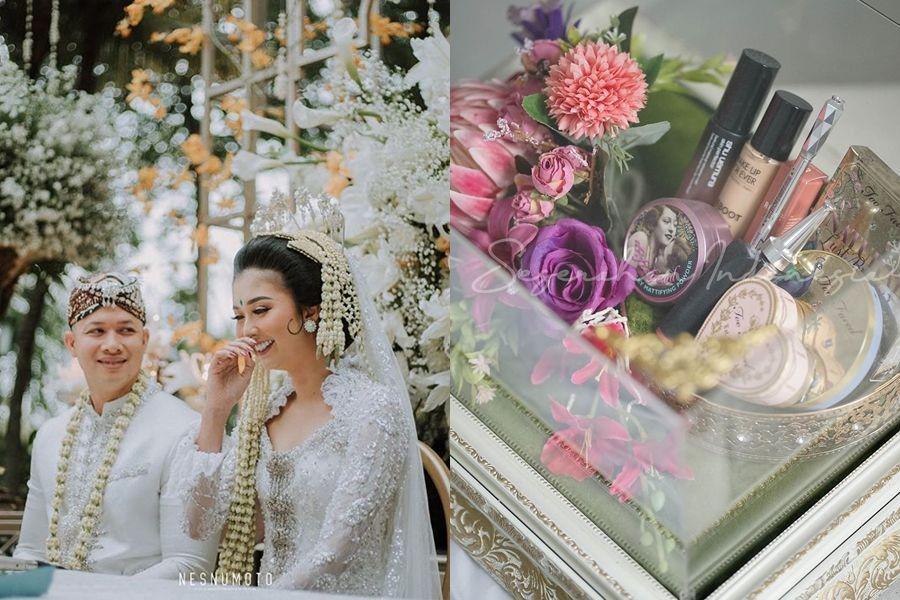 12 Ide Seserahan ala Kevin Liliana, Dihias Bunga Bernuansa Cerah