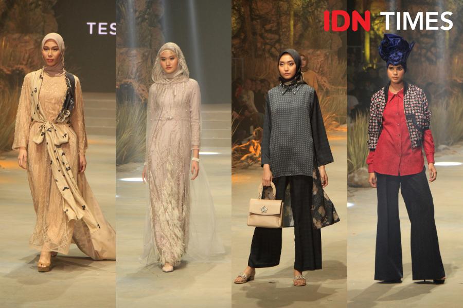 16 Inspirasi Busana Hijab dari Bahan Daur Ulang di Fashion Rhapsody
