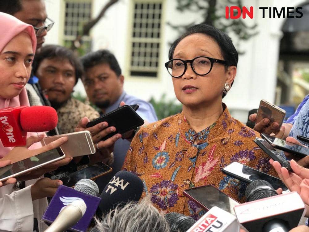 Menteri Luar Negeri Retno Marsudi di Kompleks Istana Negara, Jakarta Pusat, Kamis 27 Februari 2020 (IDN Times/Teatrika Handiko Putri)