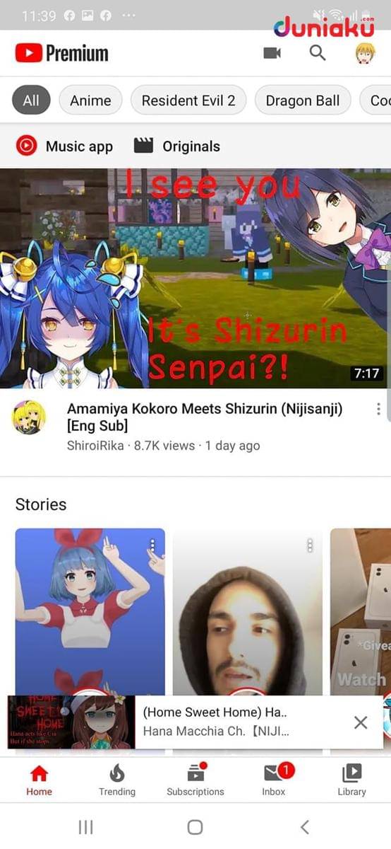 Menu app YouTube. duniaku.com/Adhitya Daniel