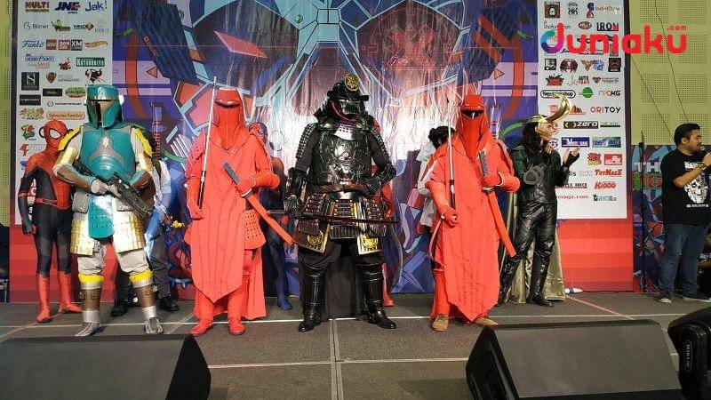 Cosplayer Order 66 sajikan Darth Vader, Imperial Guard, dan Boba Fett dengan gaya samurai. duniaku.com/Fahrul Razi Uni Nurullah