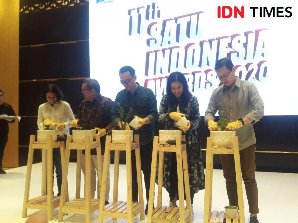 Press Conference SATU Indonesia Awards di Menara ASTRA, Sudirman. 2 Maret. IDN Times/Tyas Hanina