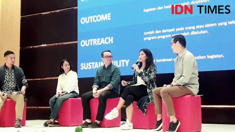 Press Conference SATU Indonesia Awards di Menara ASTRA, Sudirman. 2 Maret. IDN Times/Tyas Hanina