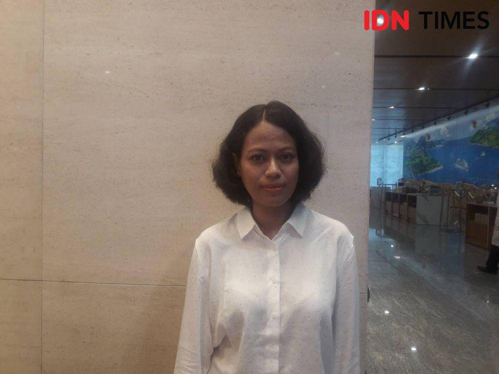 Maya Stolastika Pemenang SATU Indonesia Awards 2019 menghadiri acara Press Conference di Menara ASTRA, Sudirman. 2 Maret. IDN Times/Tyas Hanina