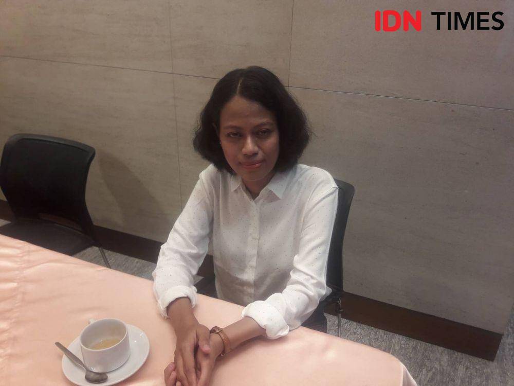 Maya Stolastika Pemenang SATU Indonesia Awards 2019 menghadiri acara Press Conference di Menara ASTRA, Sudirman. 2 Maret. IDN Times/Tyas Hanina