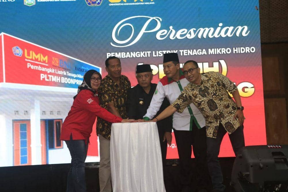 PLTMH Boonpring diresmikan oleh Bupati Malang. Dok/ Humas UMM