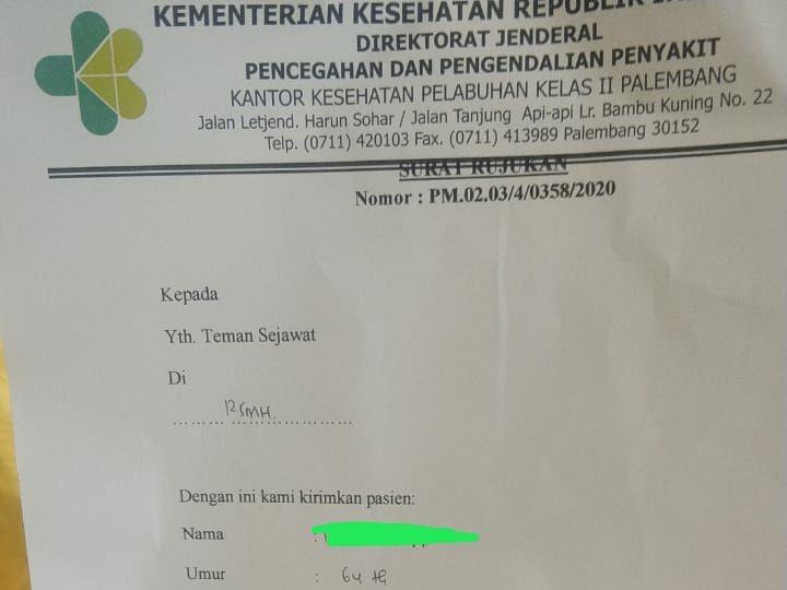 Pemeriksaan Pasien Diduga Corona di Palembang Tunggu Hasil Litbangkes