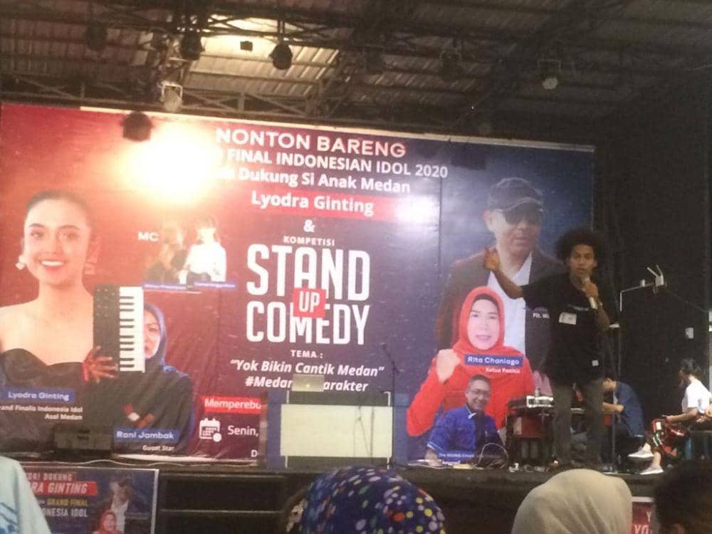 Aleh salah satu peserta komedian yang mendapatkan juara 1 dalam kompetisi Stand Up Comedy (IDN Times/ Indah Permata Sari)