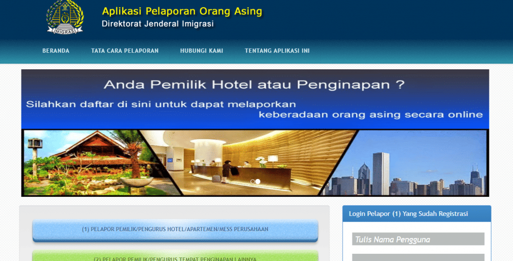 Aplikasi Pelaporan Orang Asing (apoa.imigrasi.go.id)