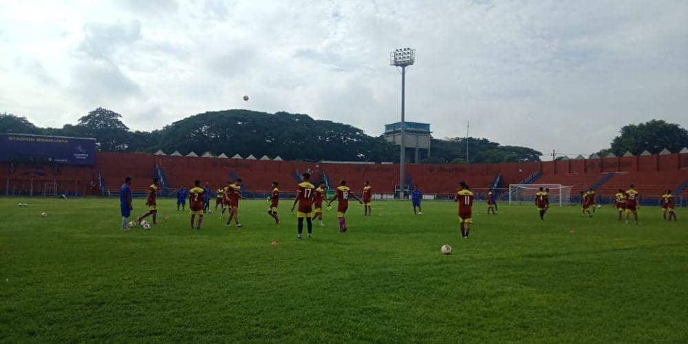 Pemain persik Kediri berlatih jelang lawan Bhayangkara FC, IDN Time/ Bramanta Pamungkas