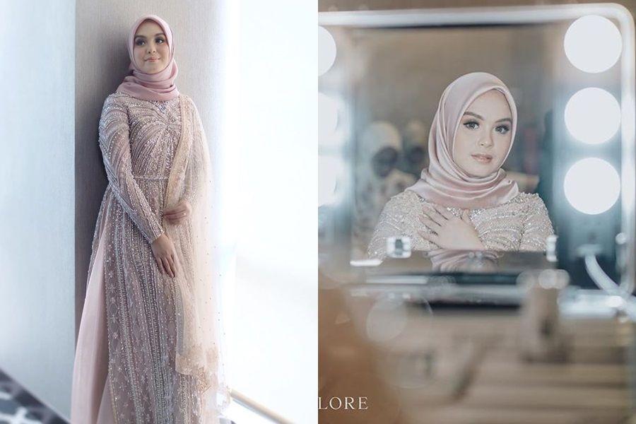 Inspirasi Makeup & Dress Tunangan Vebby Palwinta, Simpel nan Glamor