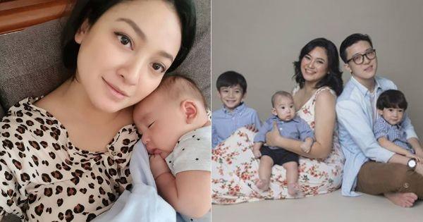Vakum dari Dunia Artis, 10 Potret Agni Pratistha Momong Tiga Buah Hati
