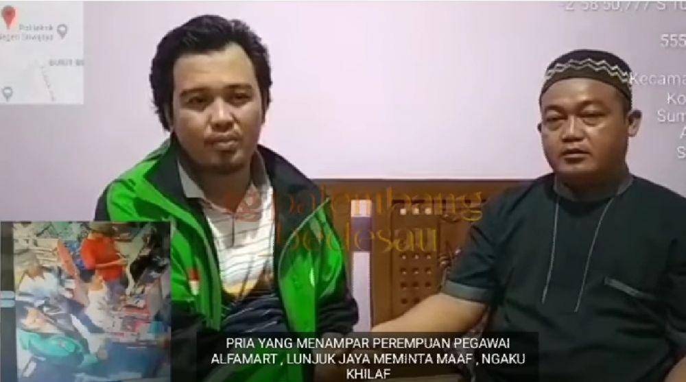 Driver Gojek yang videonya viral menampar pegawai kasir Alfamart di Palembang (IDN Times/Istimewa)