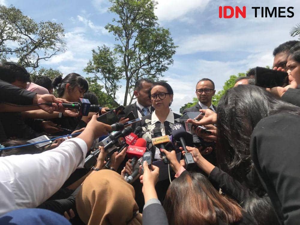 Menteri Luar Negeri Retno Marsudi di Istana Kepresidenan Bogor, Selasa 10 Maret 2020 (IDN Times/Teatrika Handiko Putri)