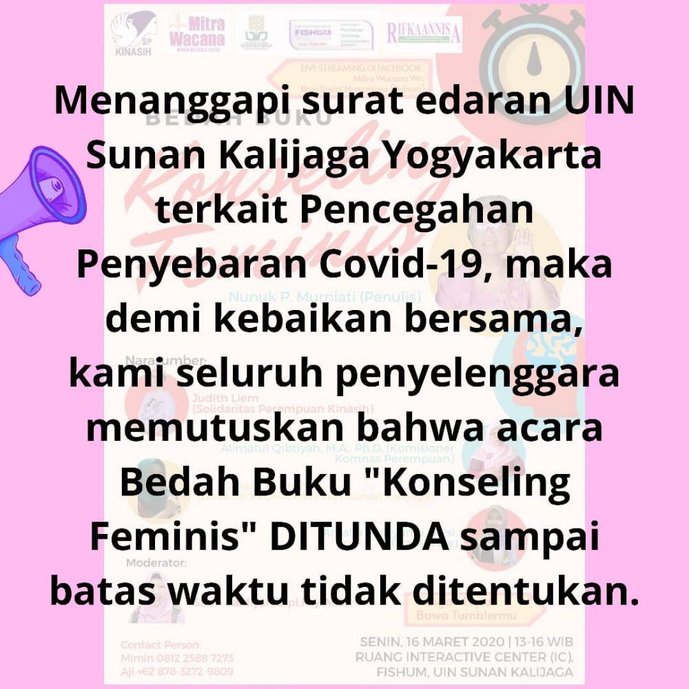 Waspada Corona, Diskusi Hari Perempuan Dunia Ramai-ramai Ditunda