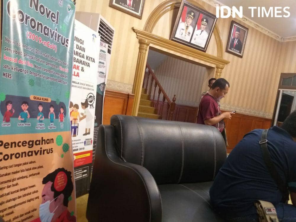 Pemberitahuan atau pengumuman yang dilakukan Pemerintah Kota Binjai (IDN Times/ Bambang Suhandoko)