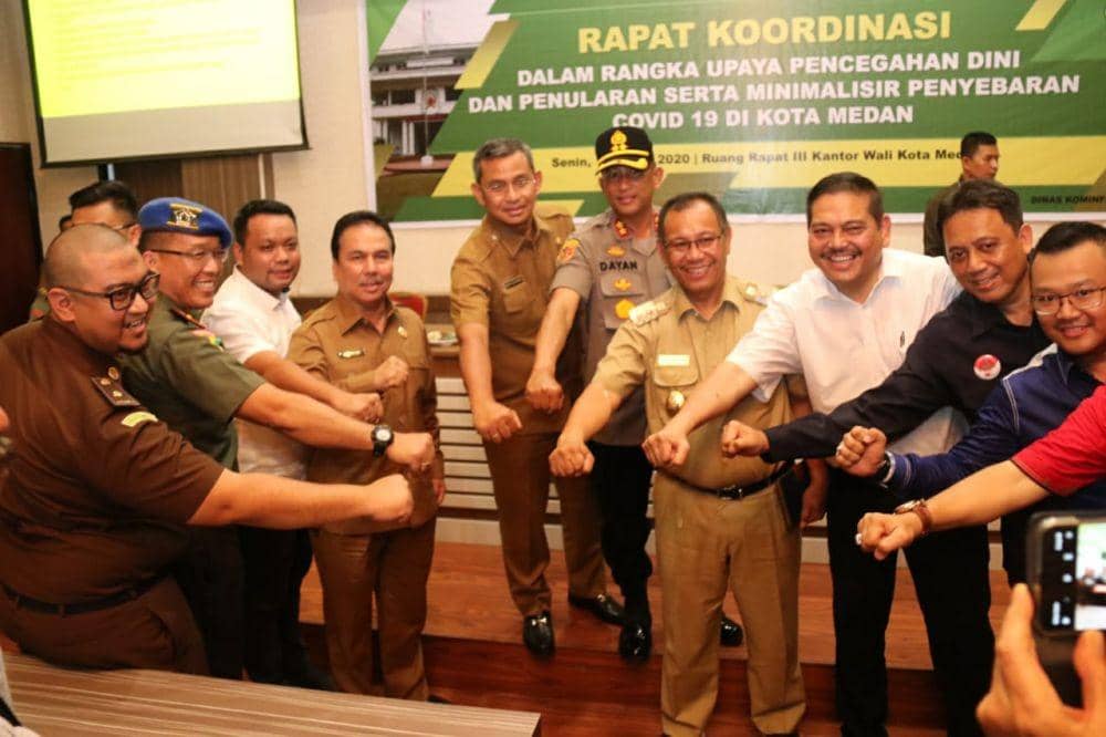 Salam pencegahan corona dalam rapat koordinasi (Dok.IDN Times/istimewa)