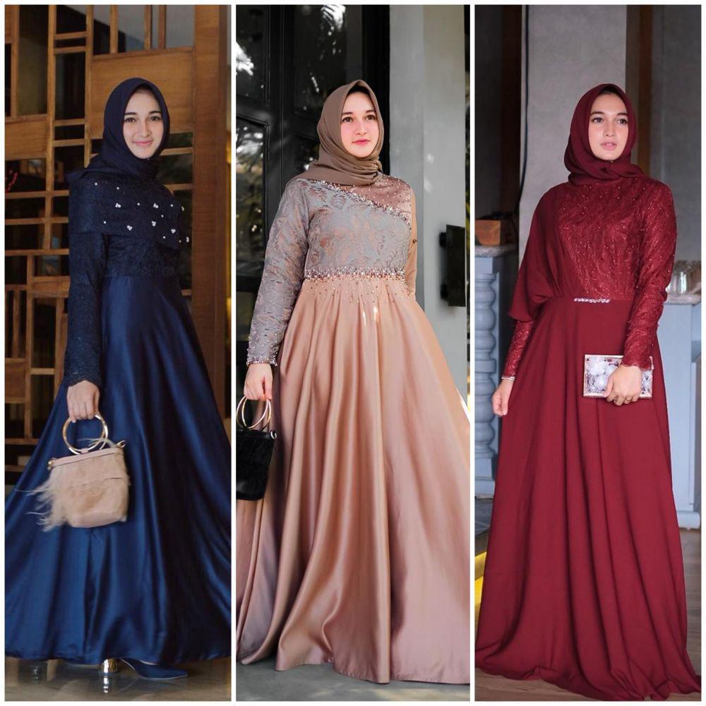 10 Inspirasi Dress Hijab Pesta ala Zsalsa Nadila, Anggun nan Mewah!