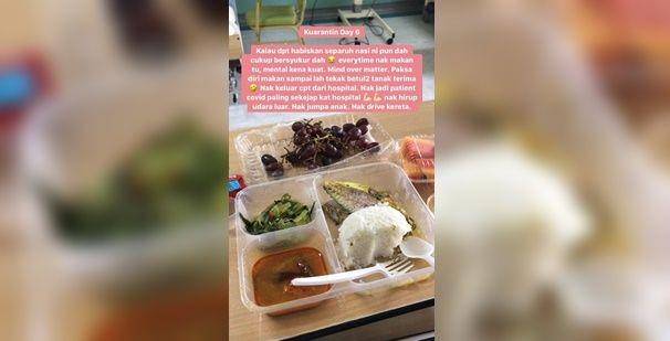 Farah Salwani saat menjalani isolasi karena positif virus corona (Instagram/@Farah_salwani)