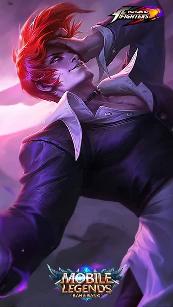 Chou dengan skin Iori Yagami. facebook.com/wallpapermobilelegendsallhero