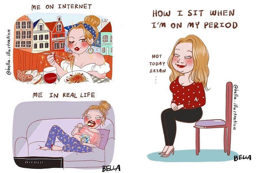 17 Ilustrasi Kebiasaan Konyol Cewek yang Kadang Bikin Gagal Paham
