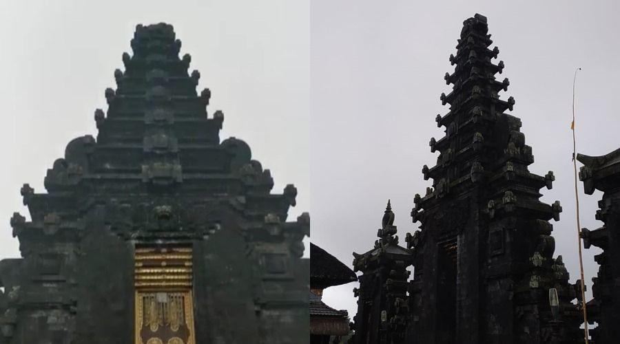 Fenomena Gelung Agung Pura Besakih Runtuh Tersambar Petir