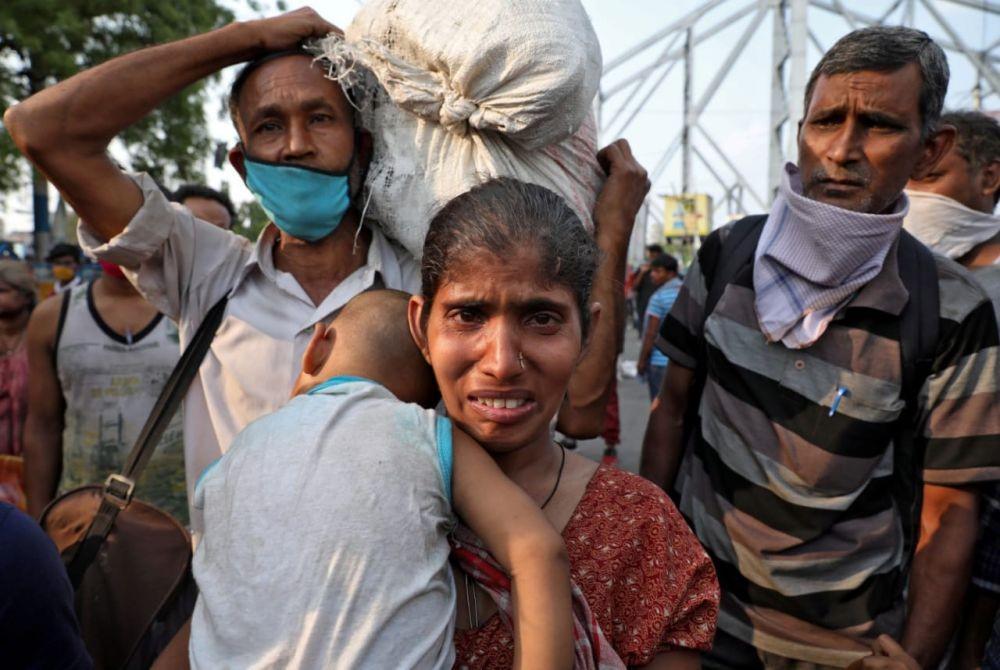 10 FOTO Suasana India saat Lockdown yang Berujung Kekacauan