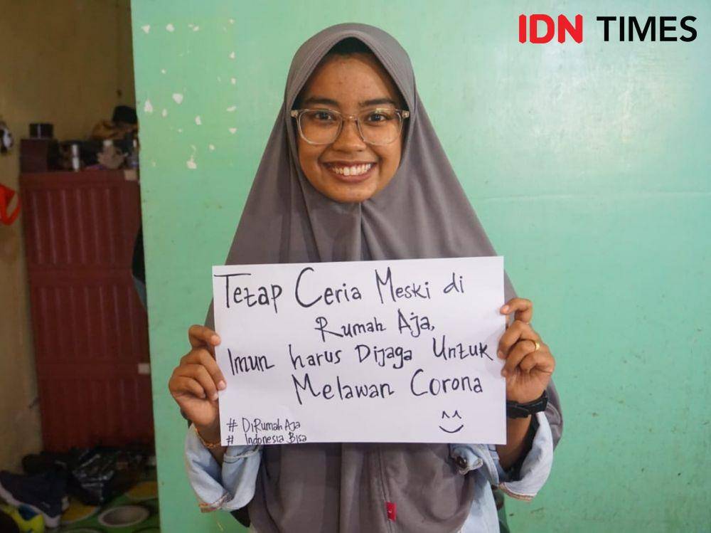 Tetap ceria meski di rumah aja, imun harus dijaga untuk melawan Corona (IDN Times/Saifullah)