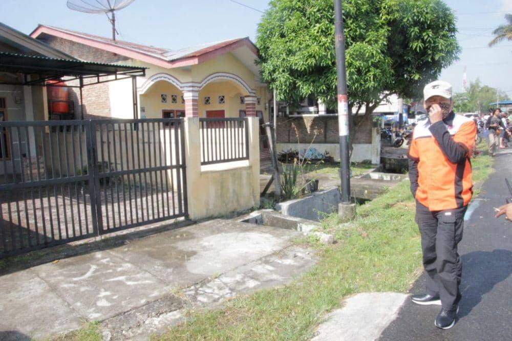 Situasi kediaman keluarga pasien corona (Dok. Humas Siantar)