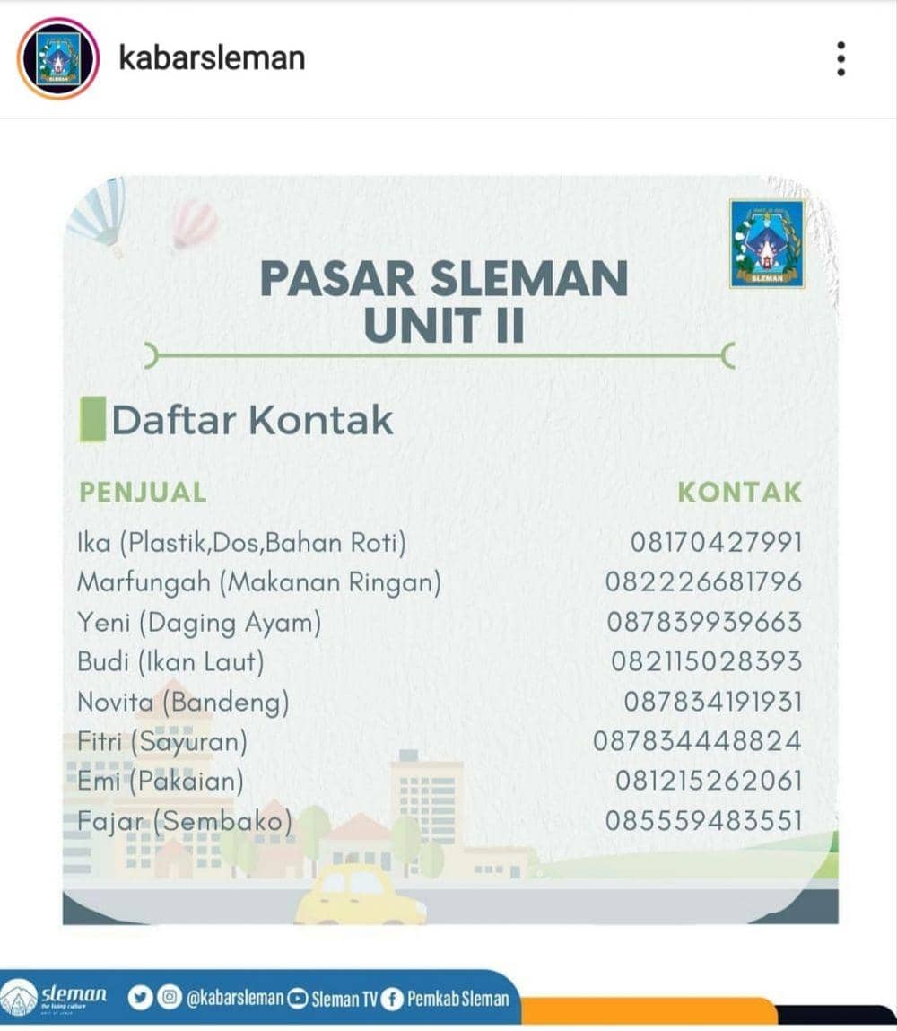 Instagram: kabarsleman