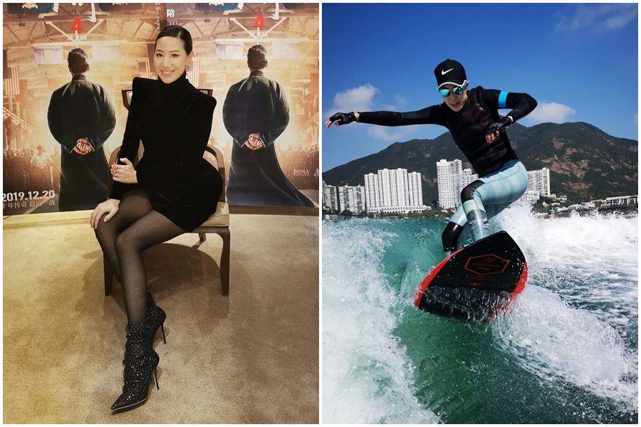 9 Potret Glamor Cissy Wang, Istri Donnie Yen yang Jago Surfing!
