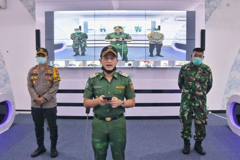 Bupati Trenggalek, Mochamad Nur Arifin mengumumkan kasus positif corona pertama, IDN Times/ istimewa