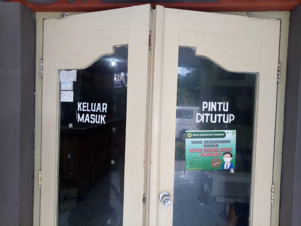 RSUD Tabanan Pasang Pengumuman: Tidak Gunakan Masker, Tidak Diperiksa