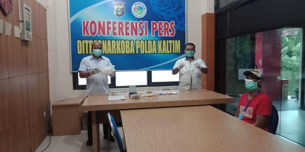 Ditreskoba Polda Kaltim Ringkus Bandar Narkoba, 1 Kg Sabu Disita