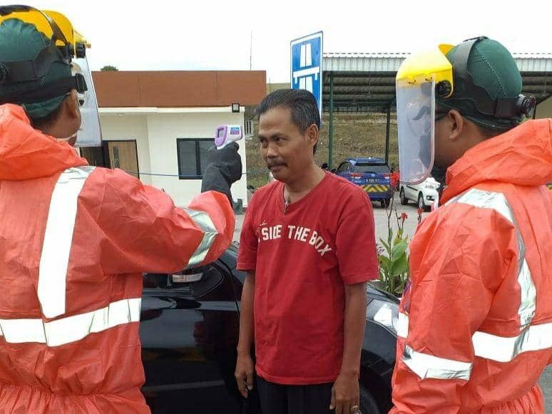 Pengendara Tol Kayuagung-Palembang Dihadang Petugas di Pintu Keluar