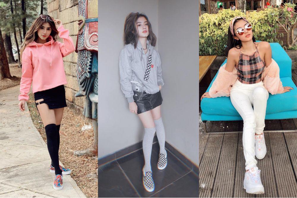 10 Ide Outfit Pakai Sneakers ala Penyanyi Hits Ghea Youbi