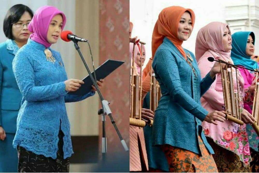 Adu Kebaya Istri Gubernur Jateng-Jabar, Siti Atikoh Vs Atalia Praratya