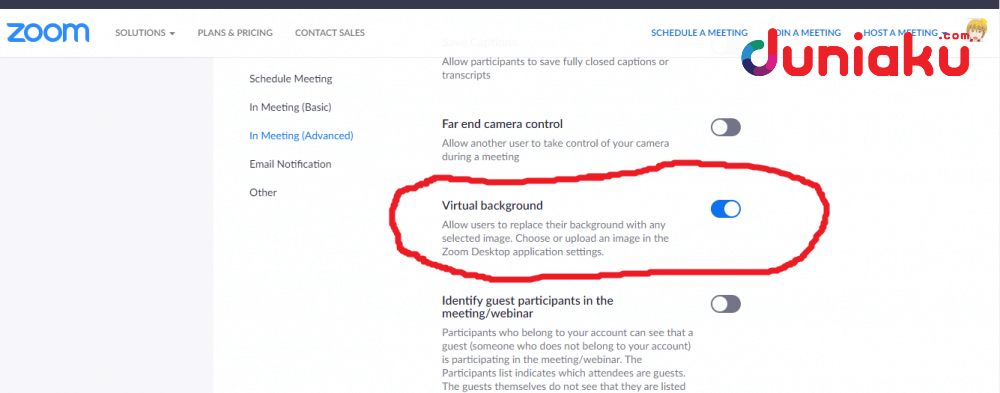 Setting Web Zoom, duniaku.com/Adhitya Daniel