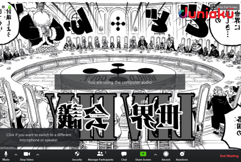 Pertemuan Marine di Zoom. duniaku.com/Adhitya Daniel