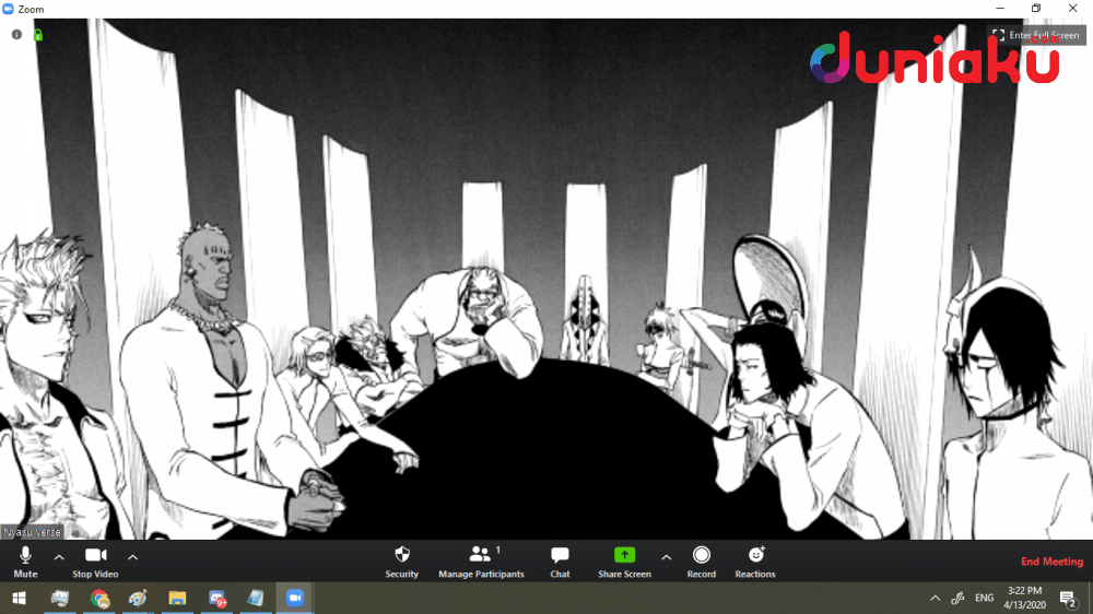 Pertemuan Espada di Zoom. duniaku.com/Adhitya Daniel